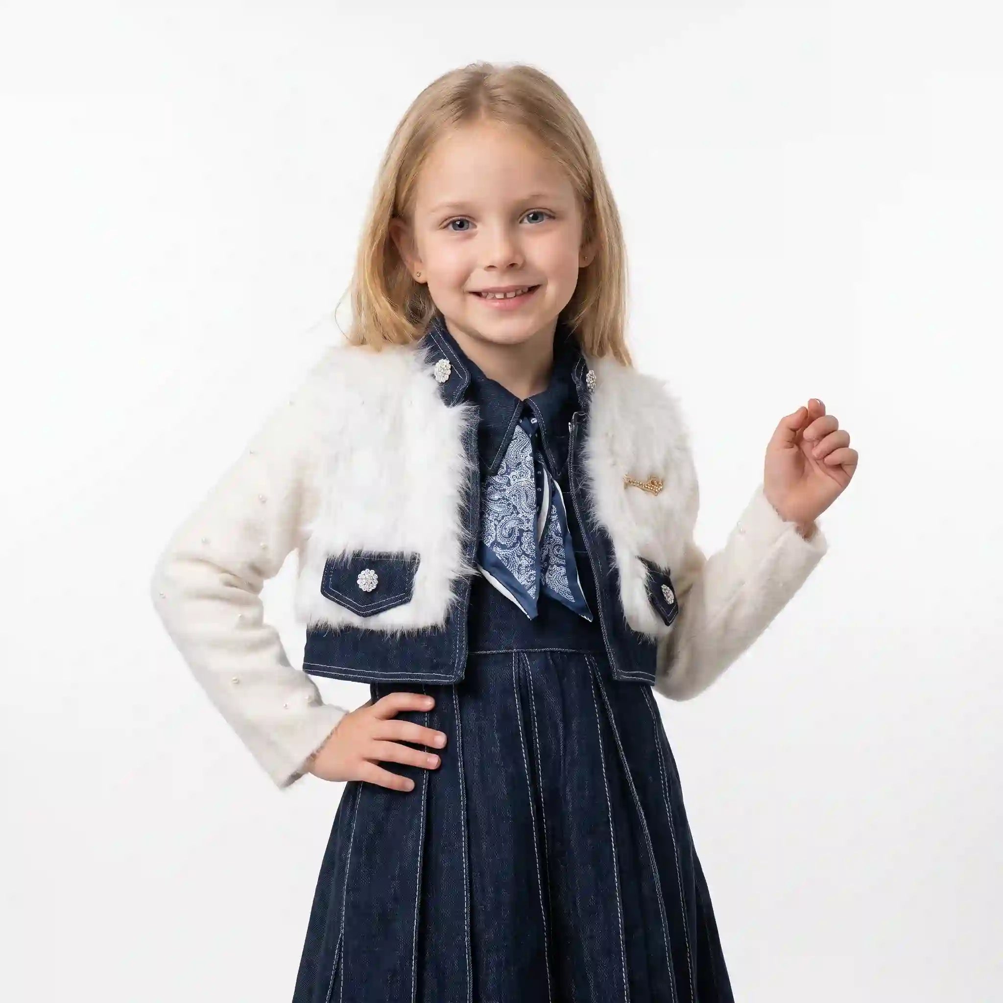 Winter Belle Bolero & Denim Dress Set