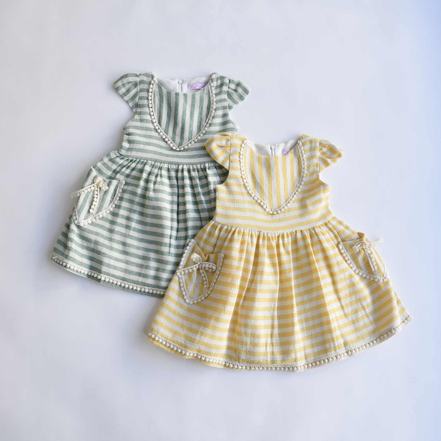 Sunshine Stripes Girls Cotton Dress