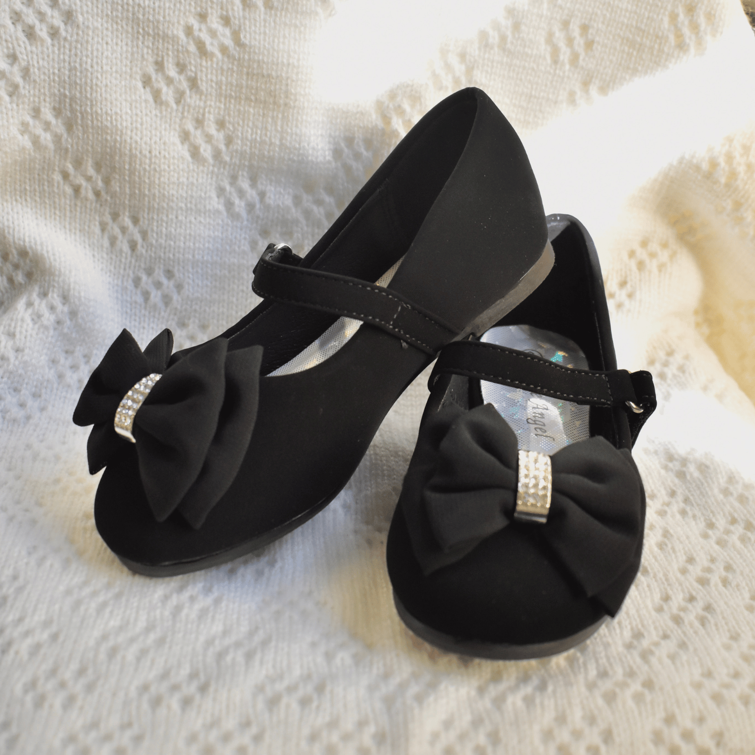 Girls ballet flats black discount