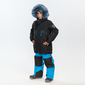 Sam's black boys snowsuit for winter activities by Junior Kids