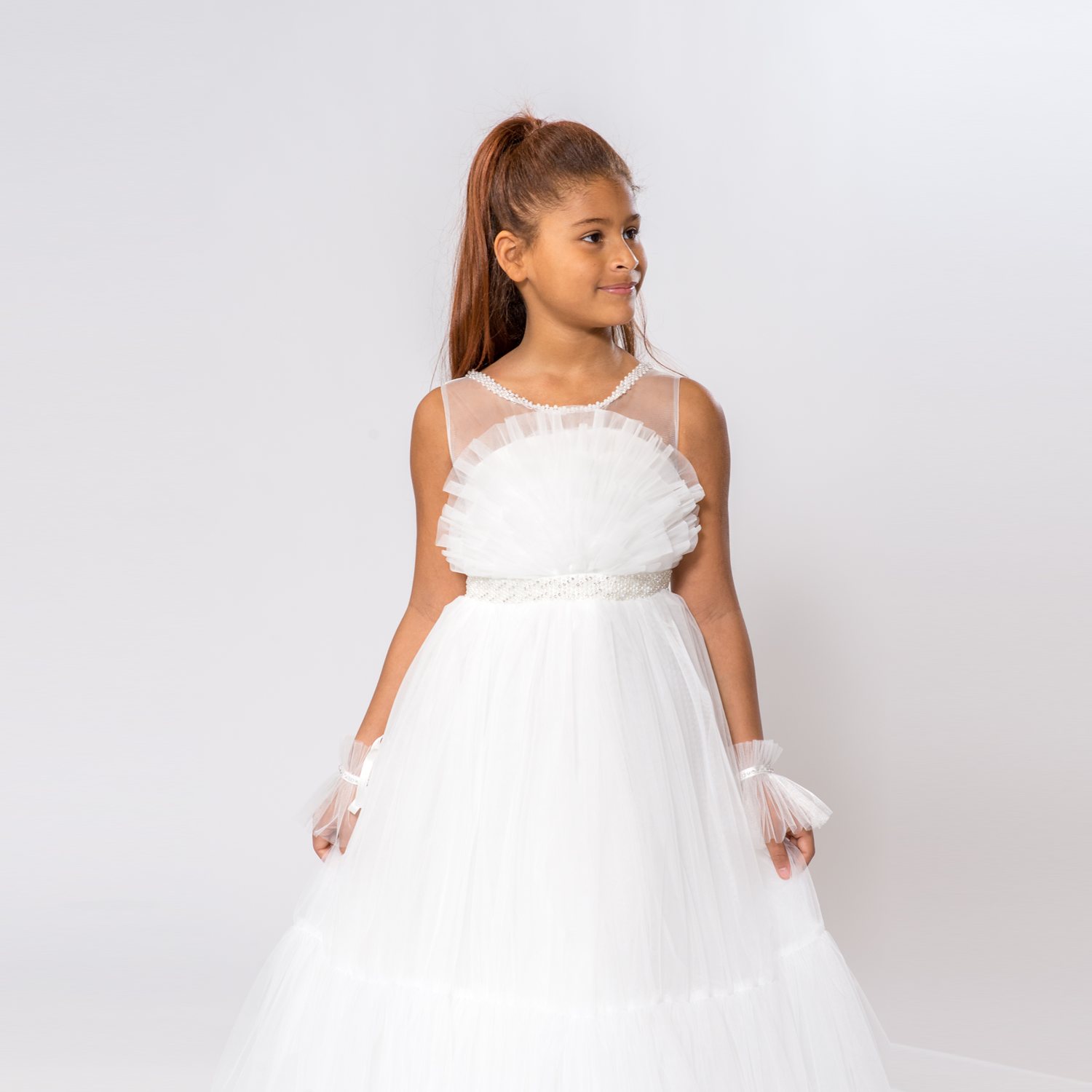 Girl in long dress hot sale