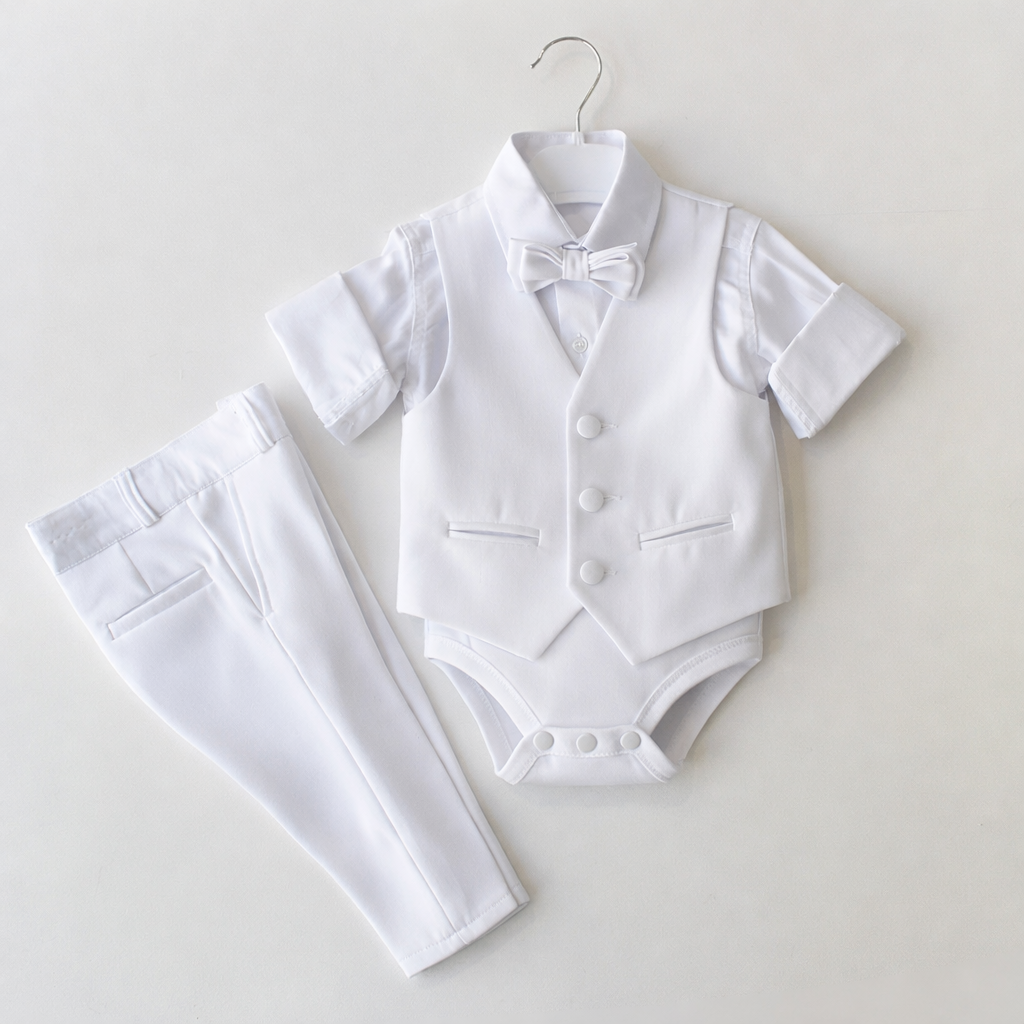 Ensemble gilet et bonnet pour bébé Alessio