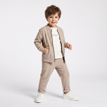 Soft Stripes Boys 3PC Dress Set