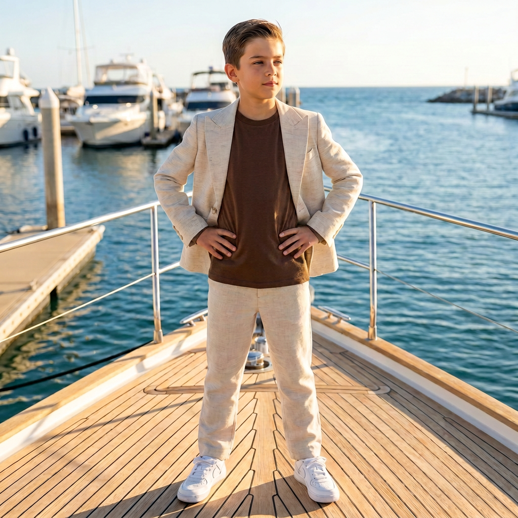 Vintage Elegance Boys Suit With Shirt