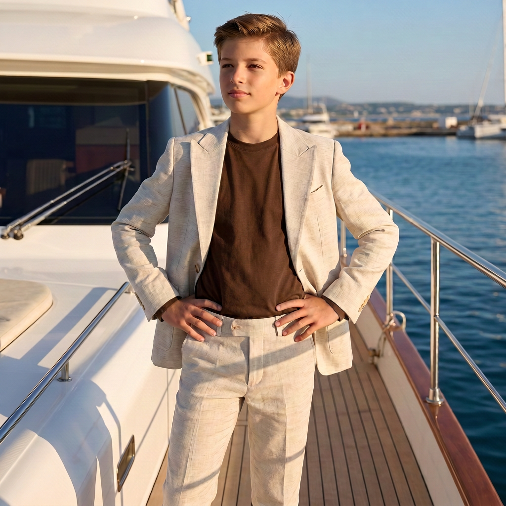Vintage Elegance Boys Suit With Shirt