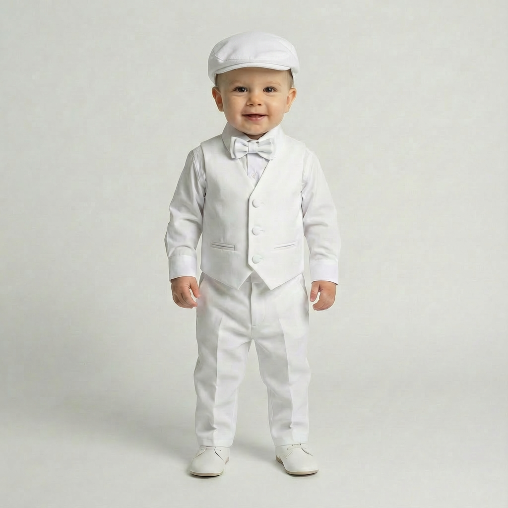 Ensemble gilet et bonnet pour bébé Alessio