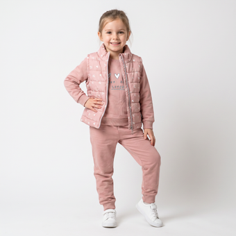 Loved Puffer Vest Set