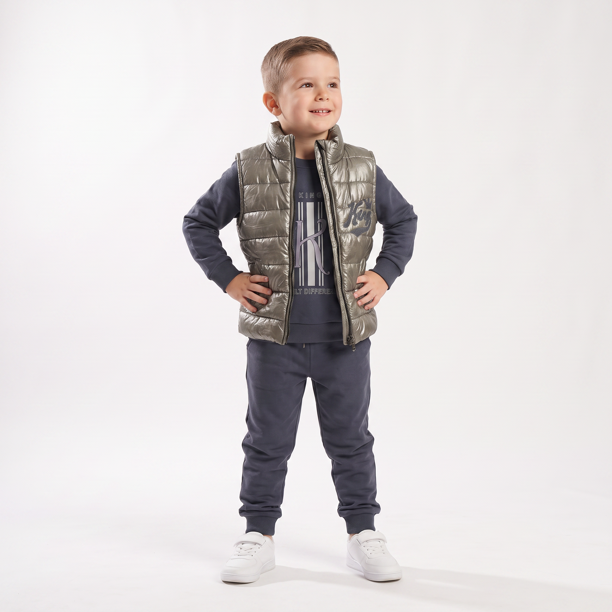 King Puffer Vest Set