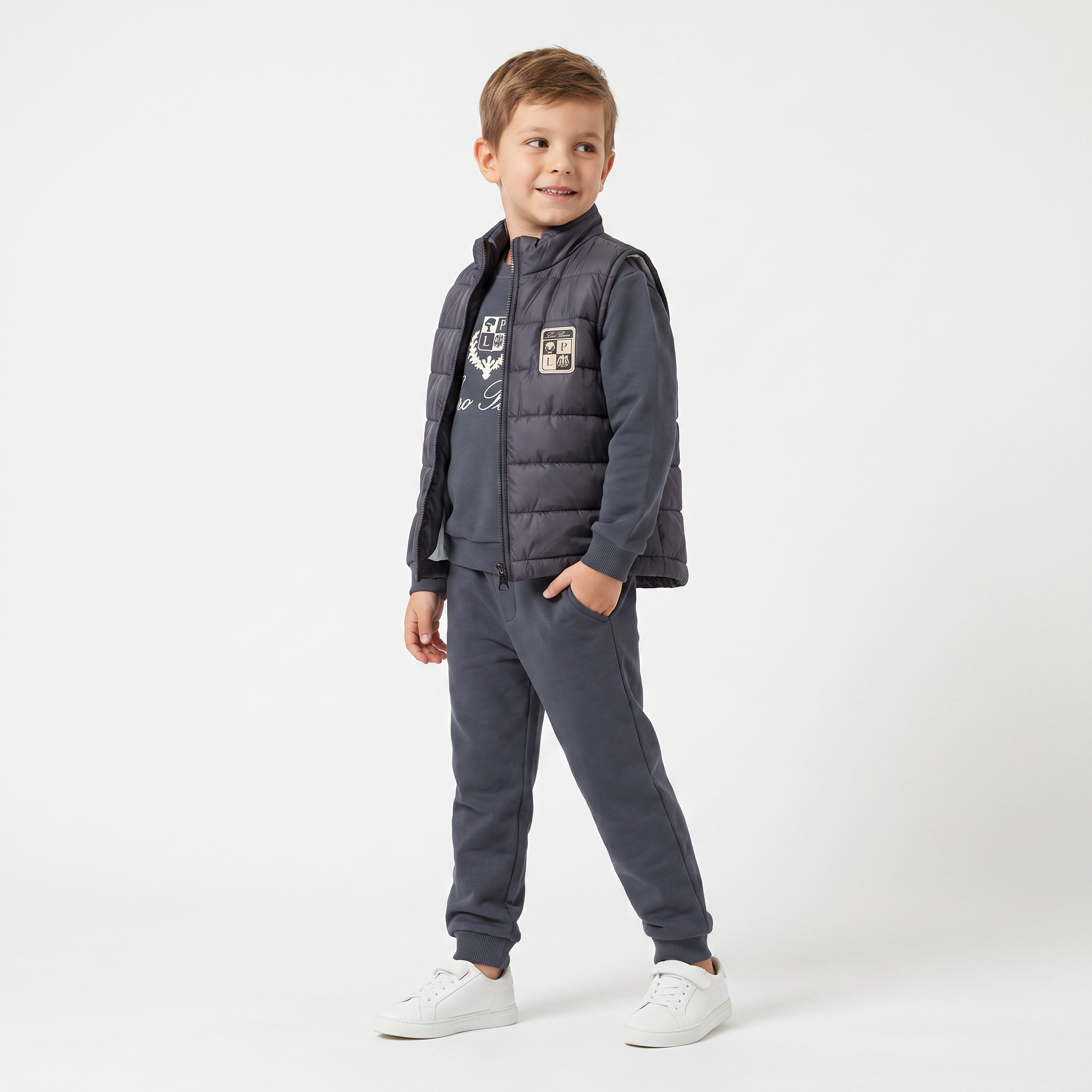 Coat of Arms Puffer Vest Set