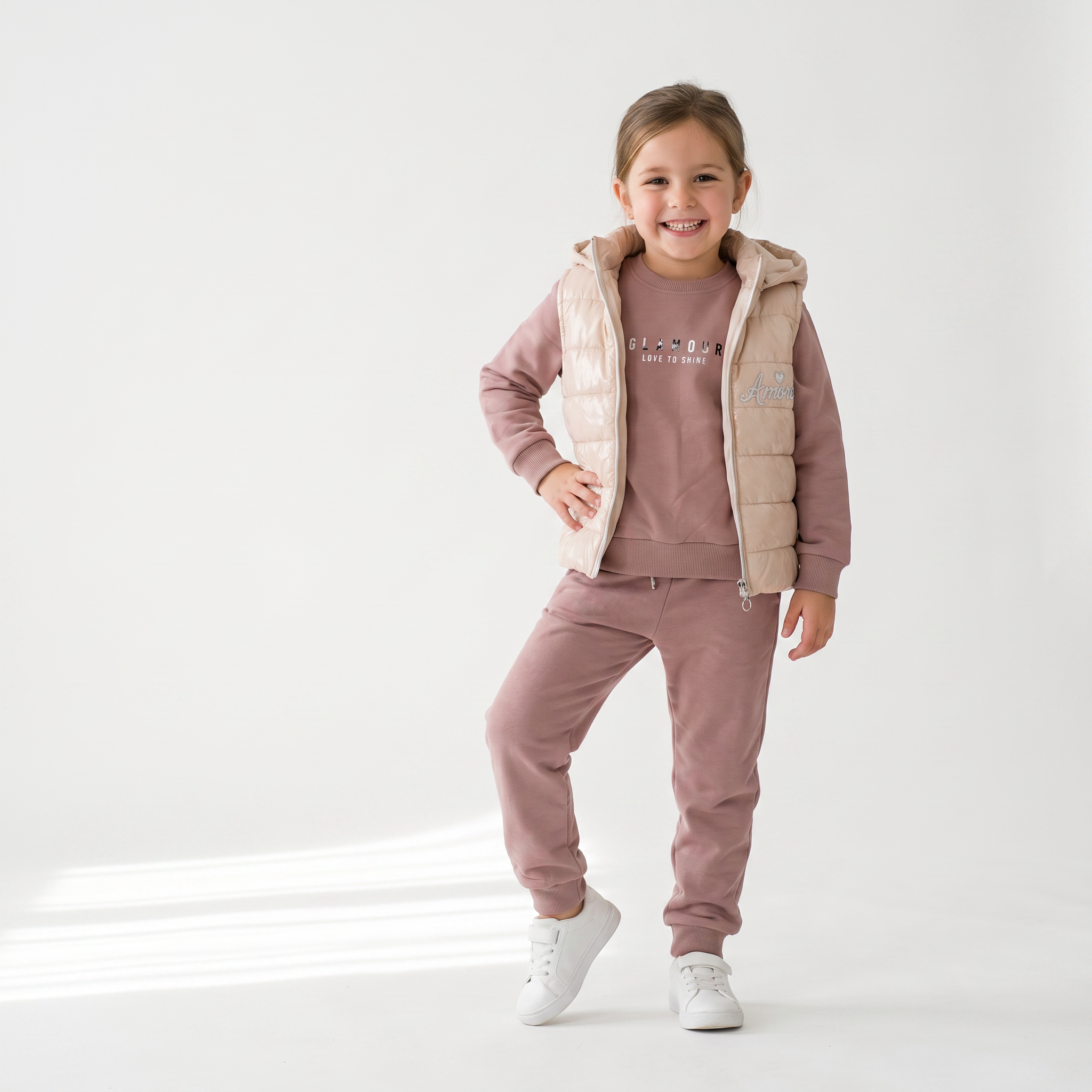 Amore Puffer Vest Set