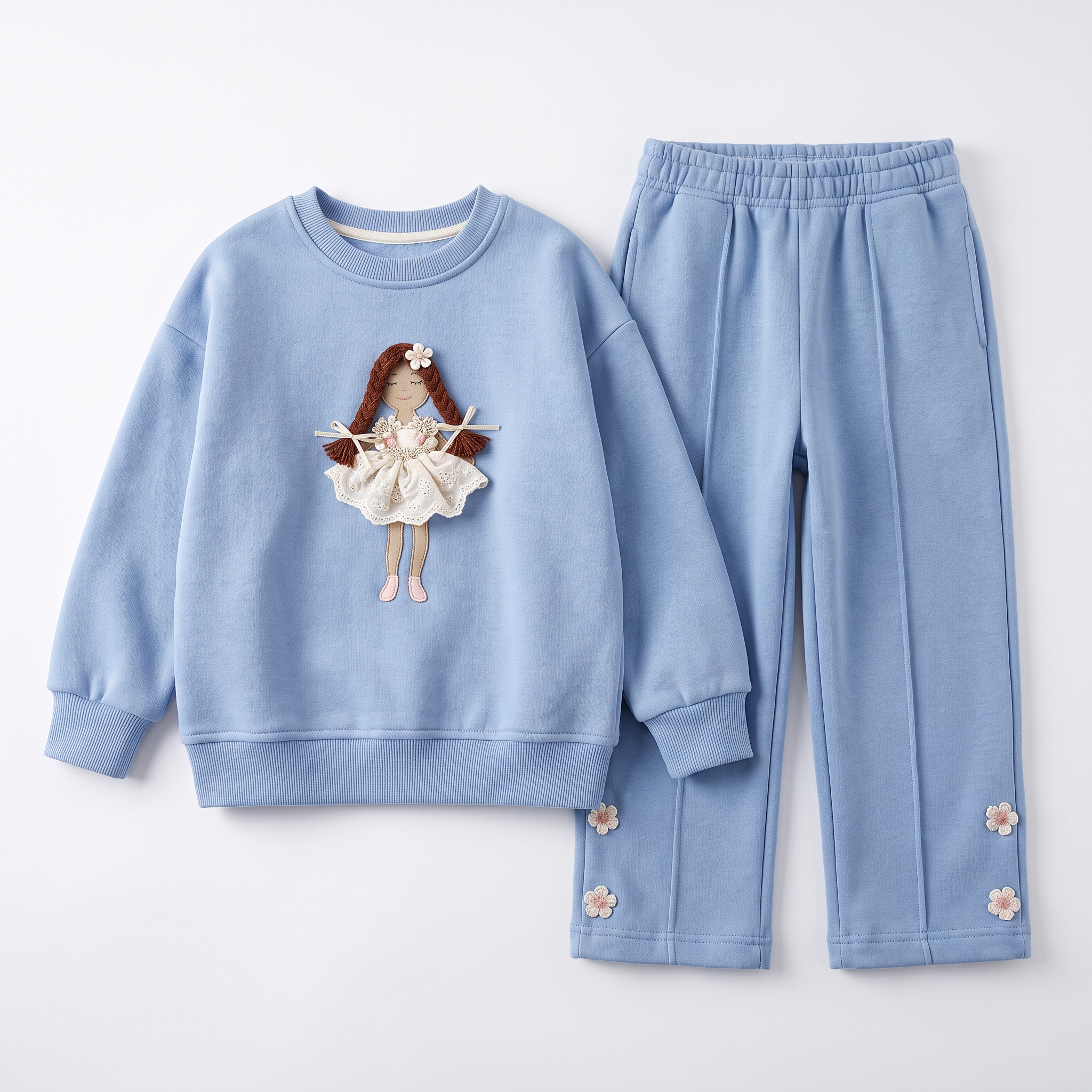 Ensemble fille en coton 3D