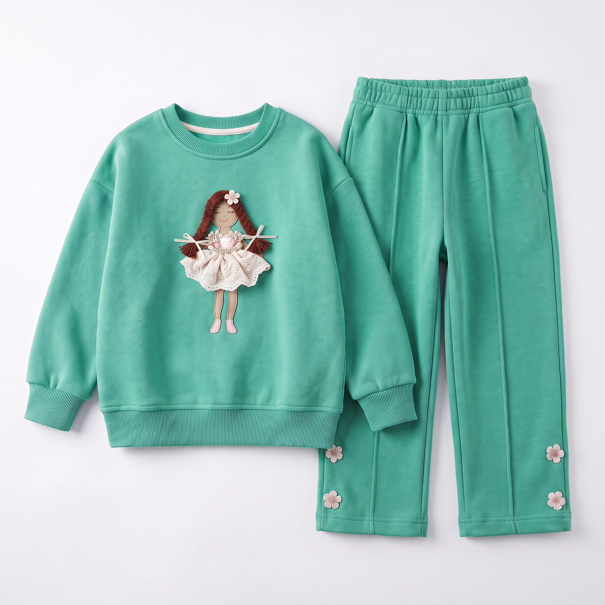 Ensemble fille en coton 3D