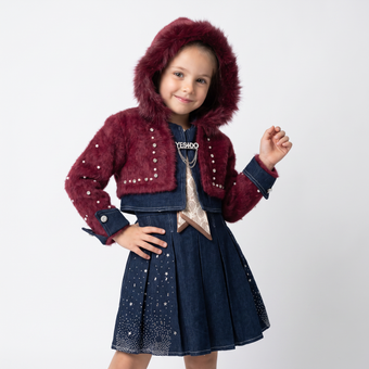 Little Diva Bolero & Denim Dress Set