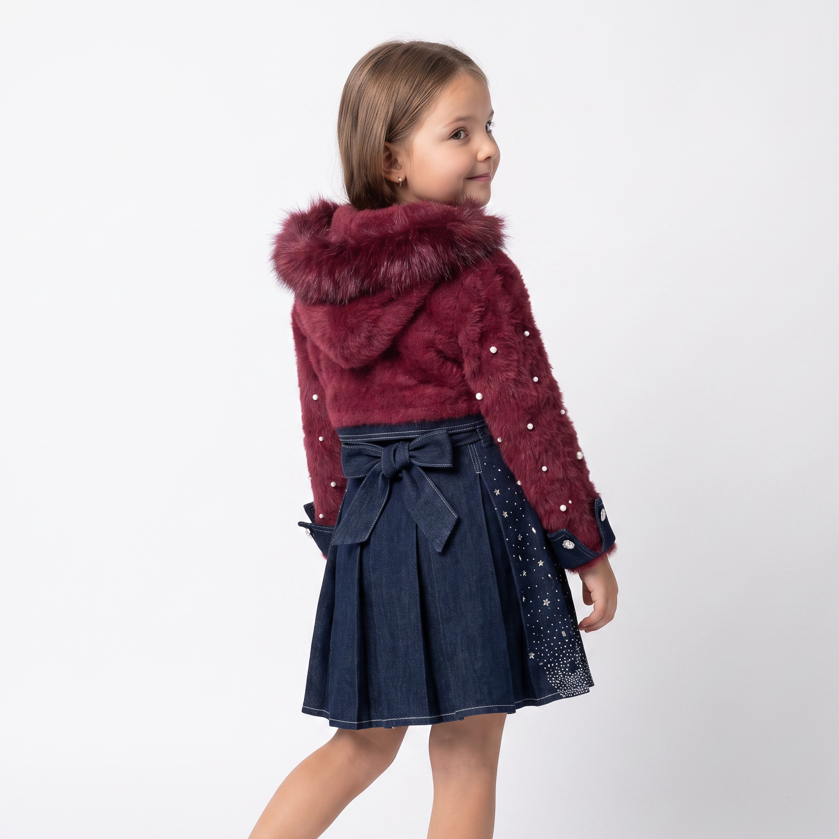Little Diva Bolero & Denim Dress Set