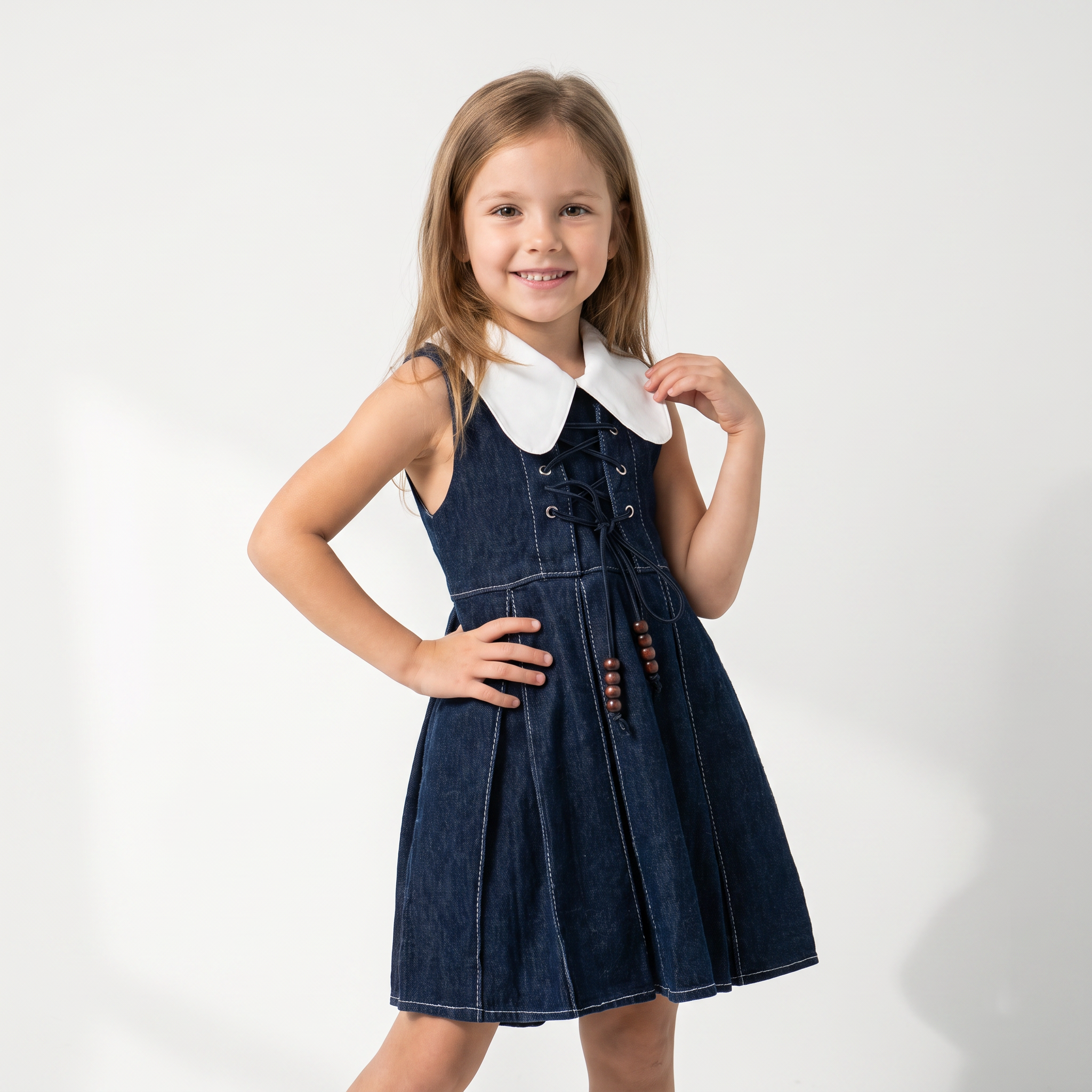 Royal Charm Bolero & Denim Dress Set