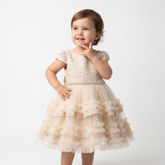 Golden Charm Baby Dress