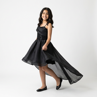 Little Aria Girls High-Low Preteen Dress