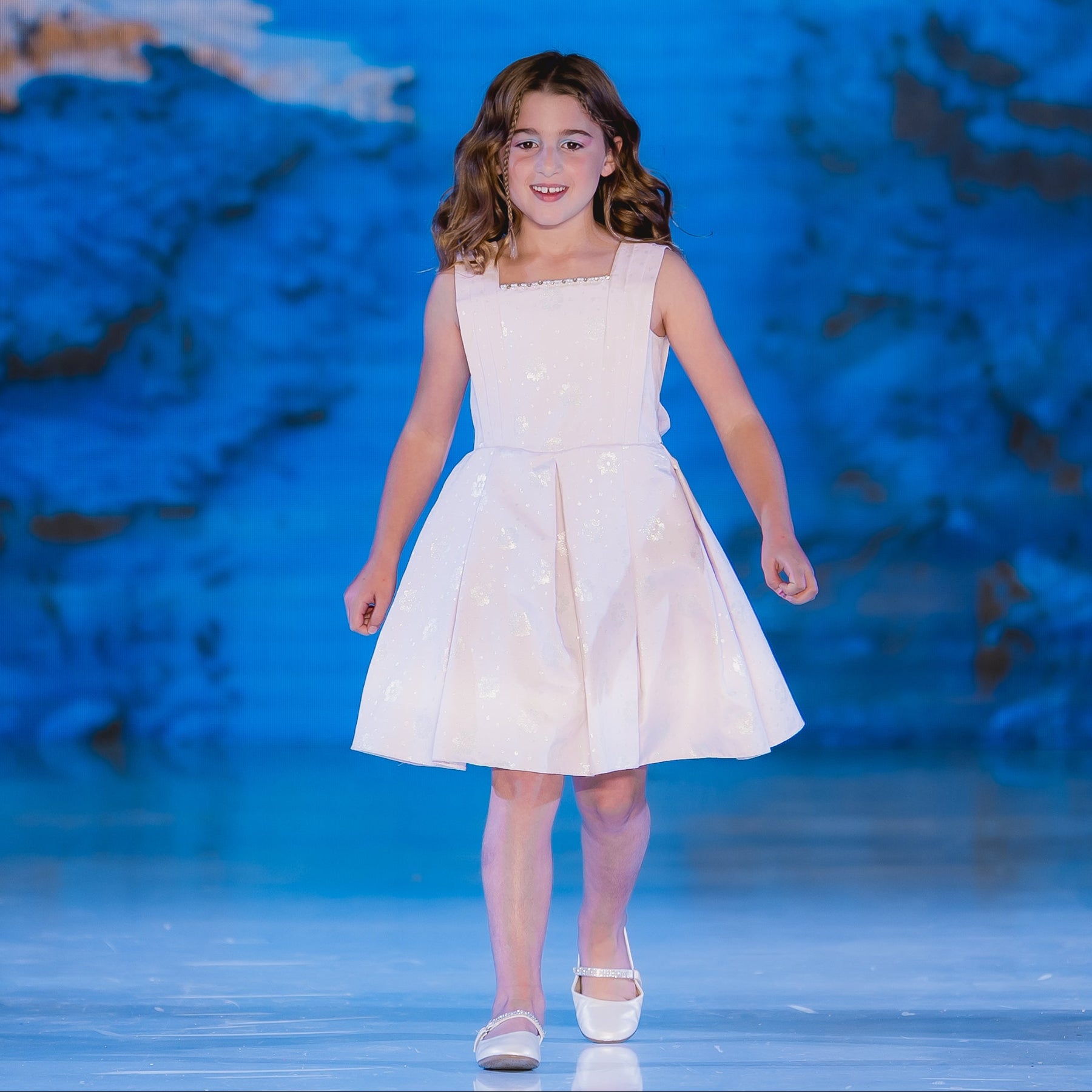 Robe de soirée rose Stardust pour filles