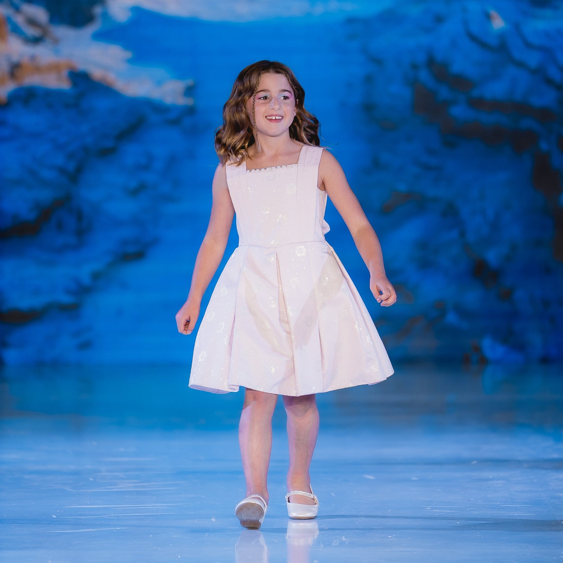 Robe de soirée rose Stardust pour filles