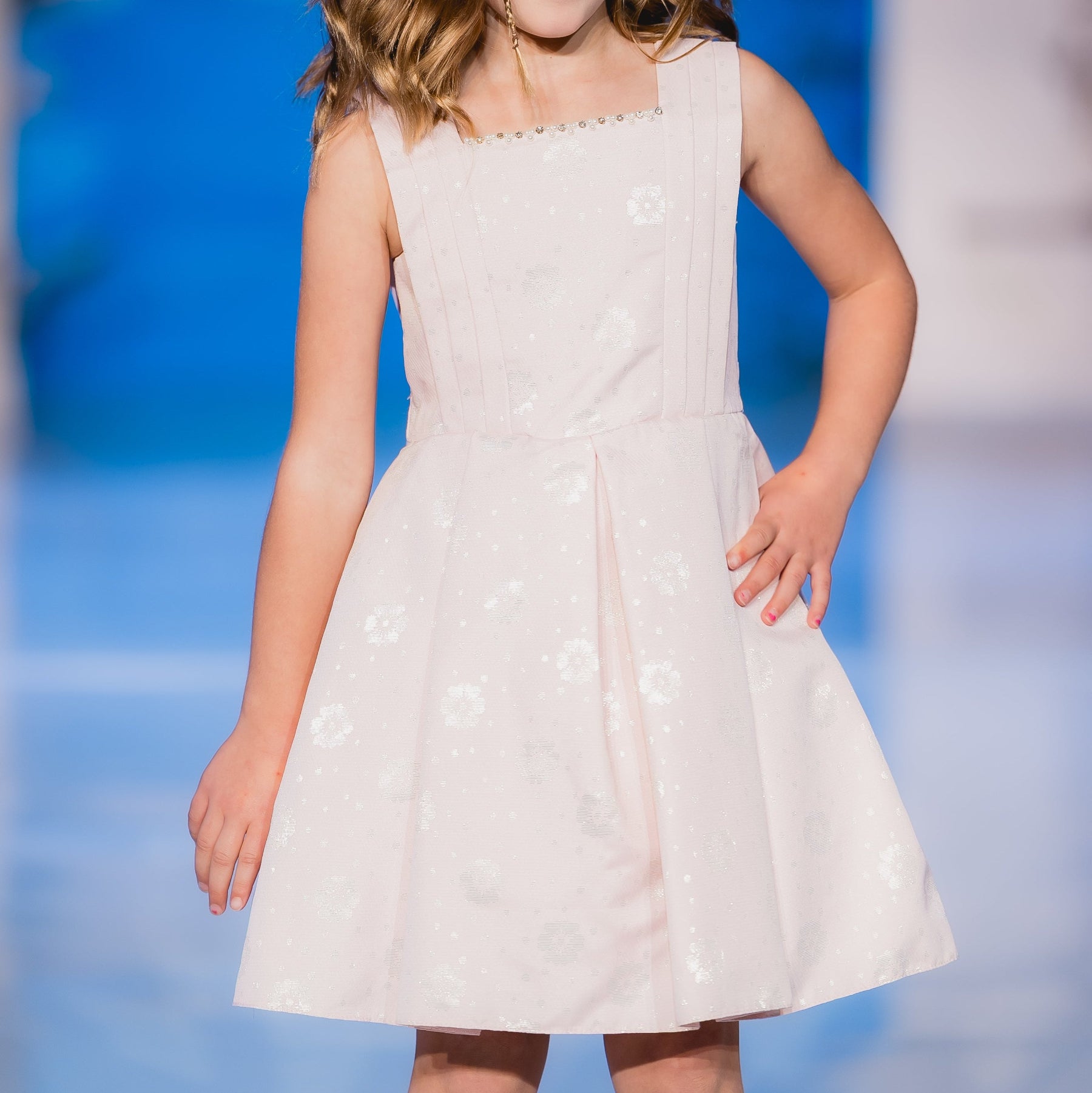 Robe de soirée rose Stardust pour filles