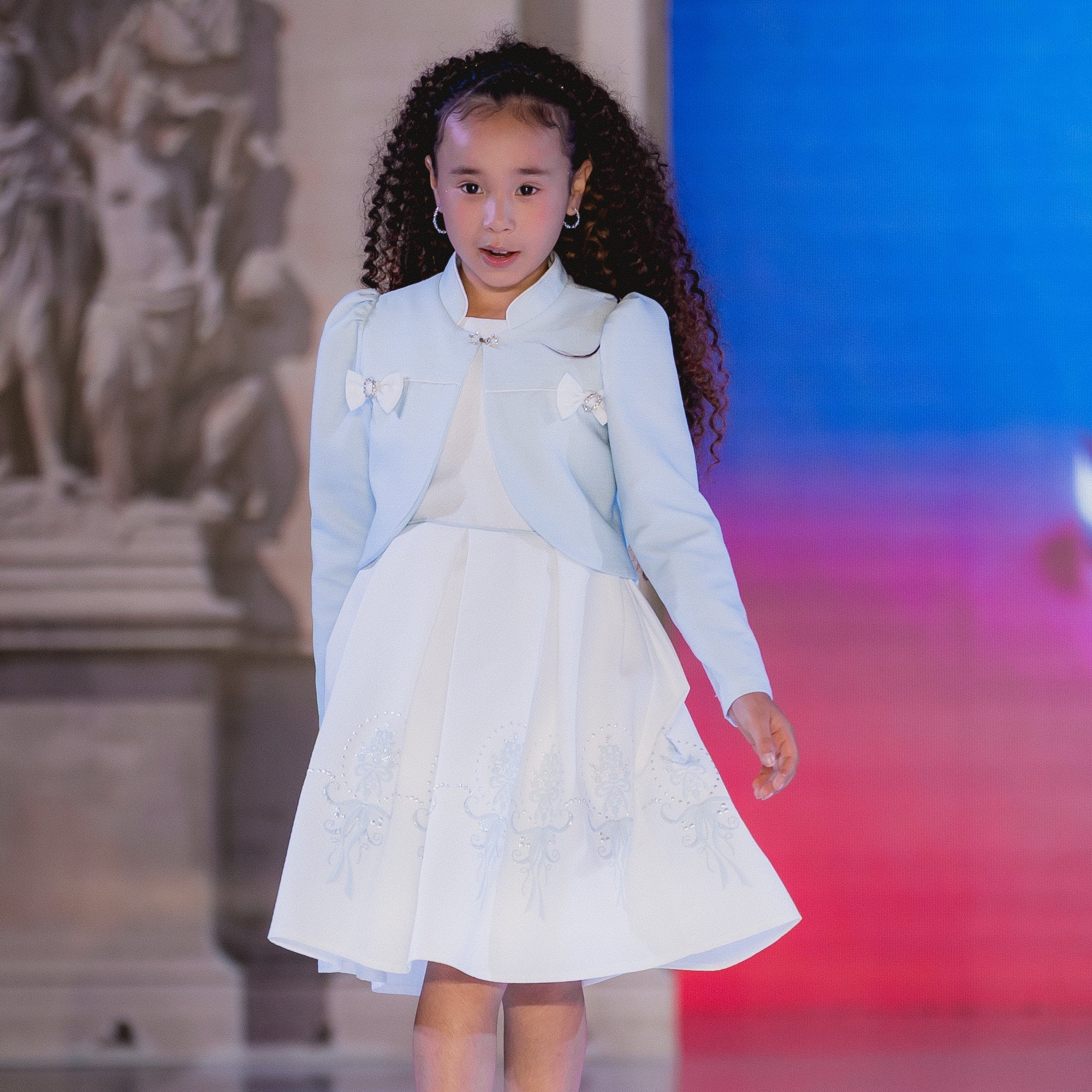 Baby Blue Elegant Girl Dress