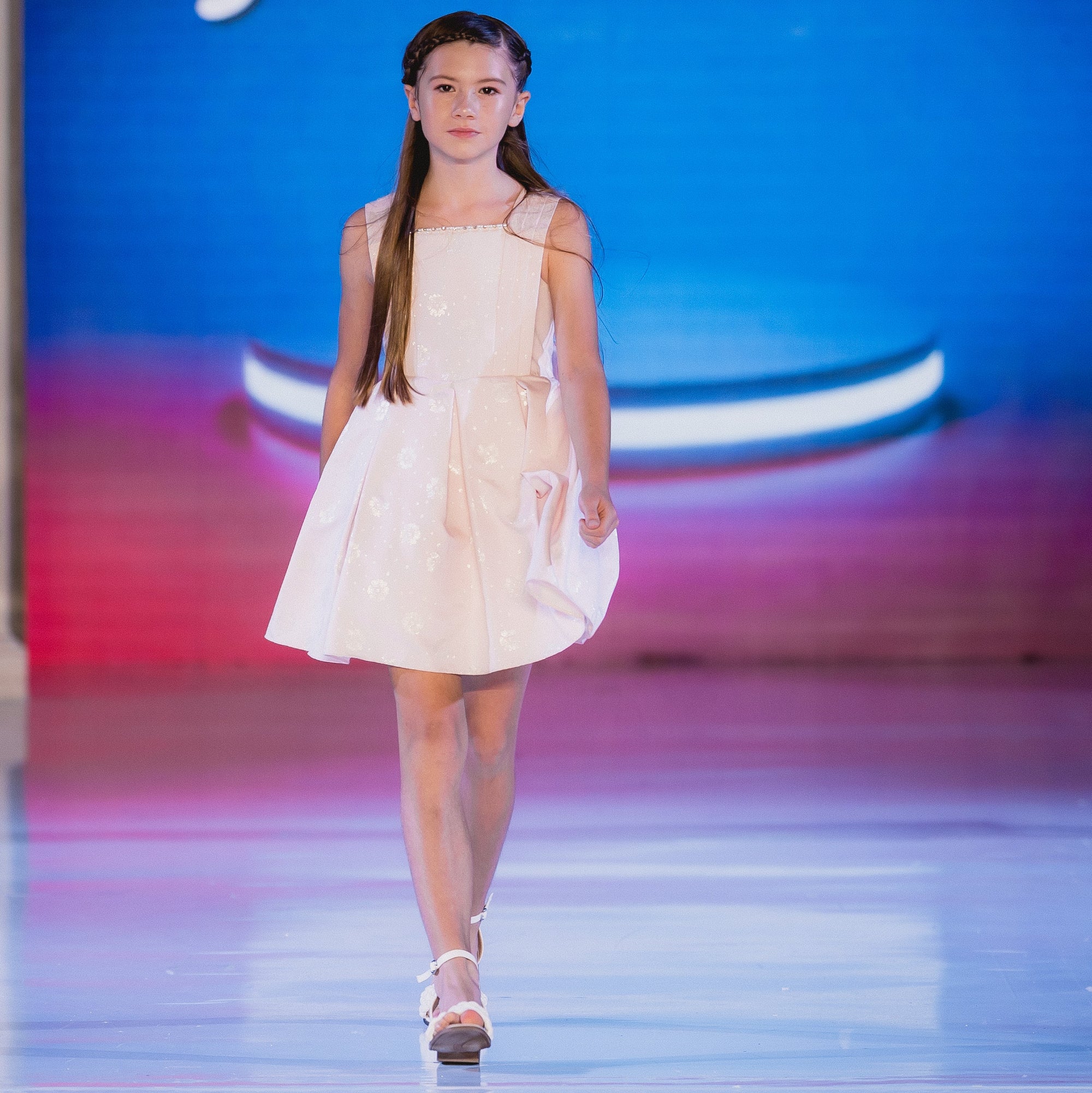 Robe de soirée rose Stardust pour filles