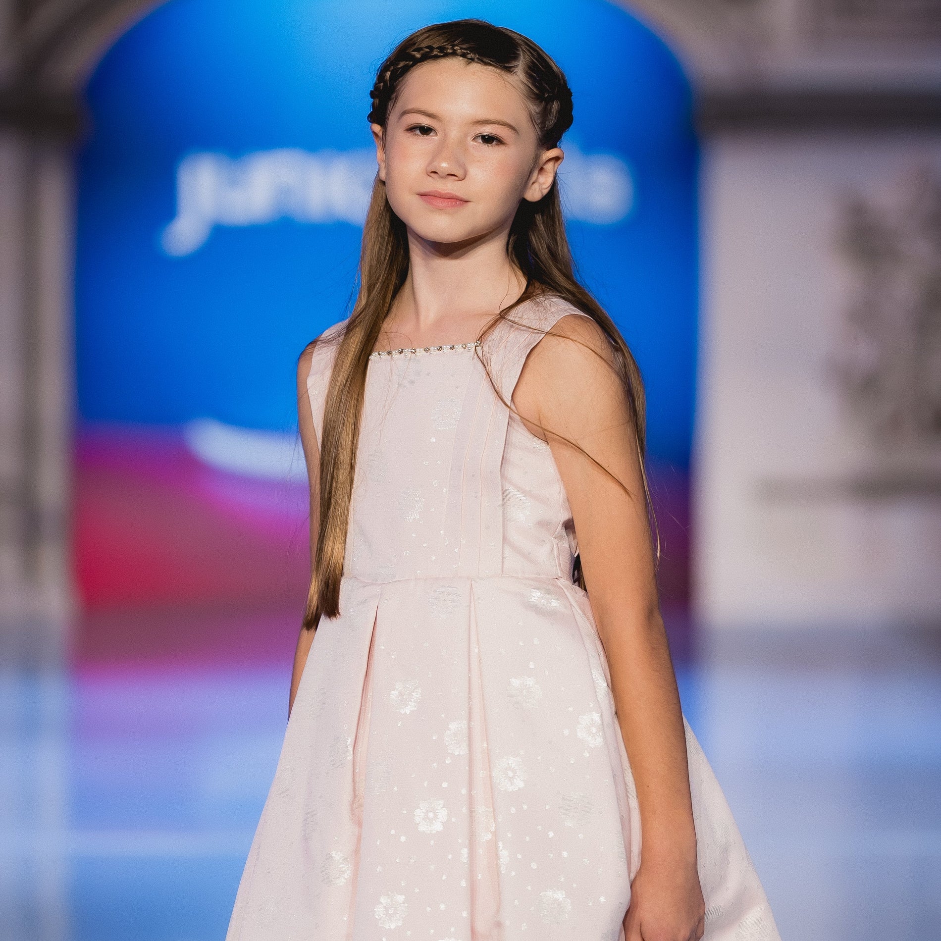 Robe de soirée rose Stardust pour filles