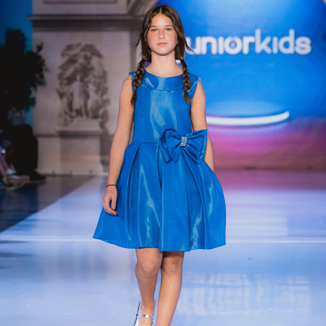 Robe formelle pour filles en satin stellaire