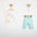 Happy Fruit Baby Girls Leggings Set
