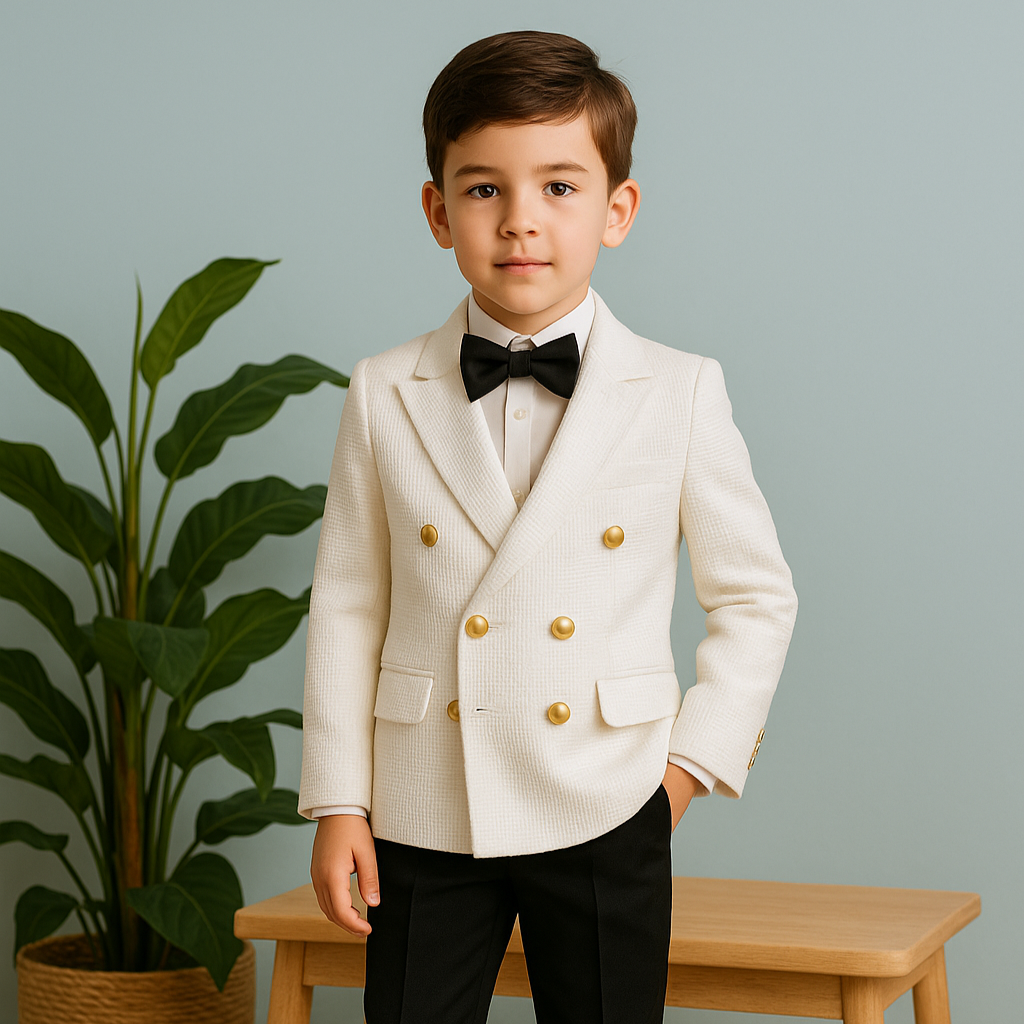 Ensemble de smoking moderne pour garçon Black n Bianco, Noir/blanc Ensemble de smoking moderne pour garçon Black n Bianco, Noir/blanc