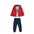 Boys red jacket casual set