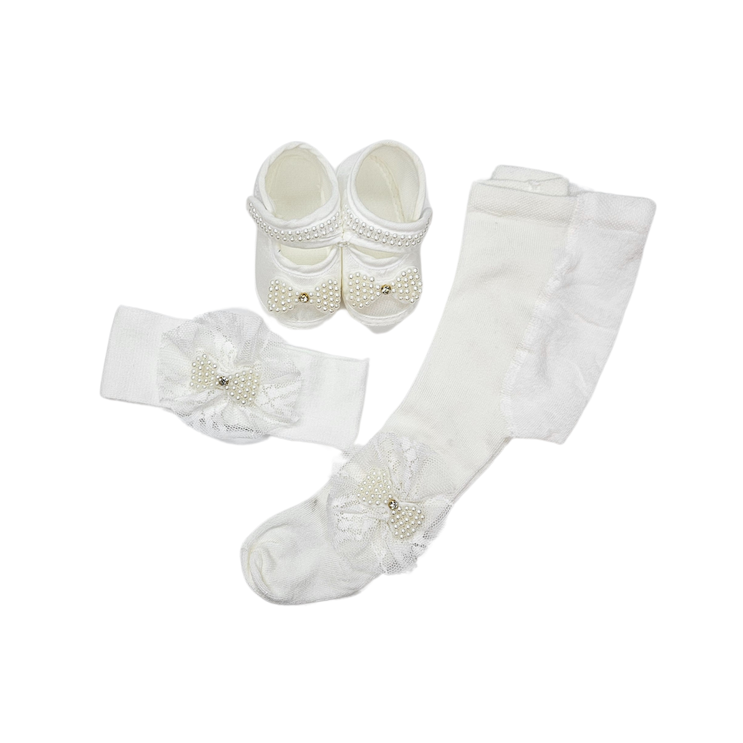 Baby Pearly Bow Set