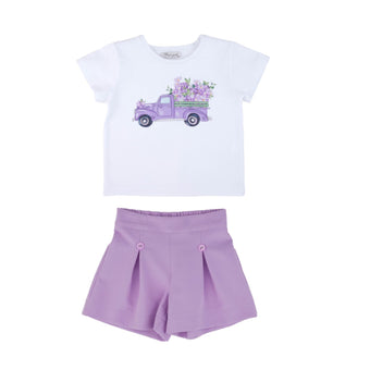 Ensemble décontracté pour filles camion lilas