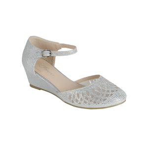 silver wedge dress shoes Silver Wedge Shoes Girls: Daisy Formal