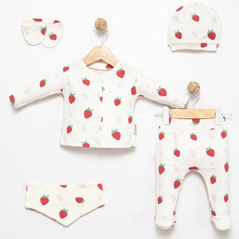 Strawberry Charm Newborn 5PC Set