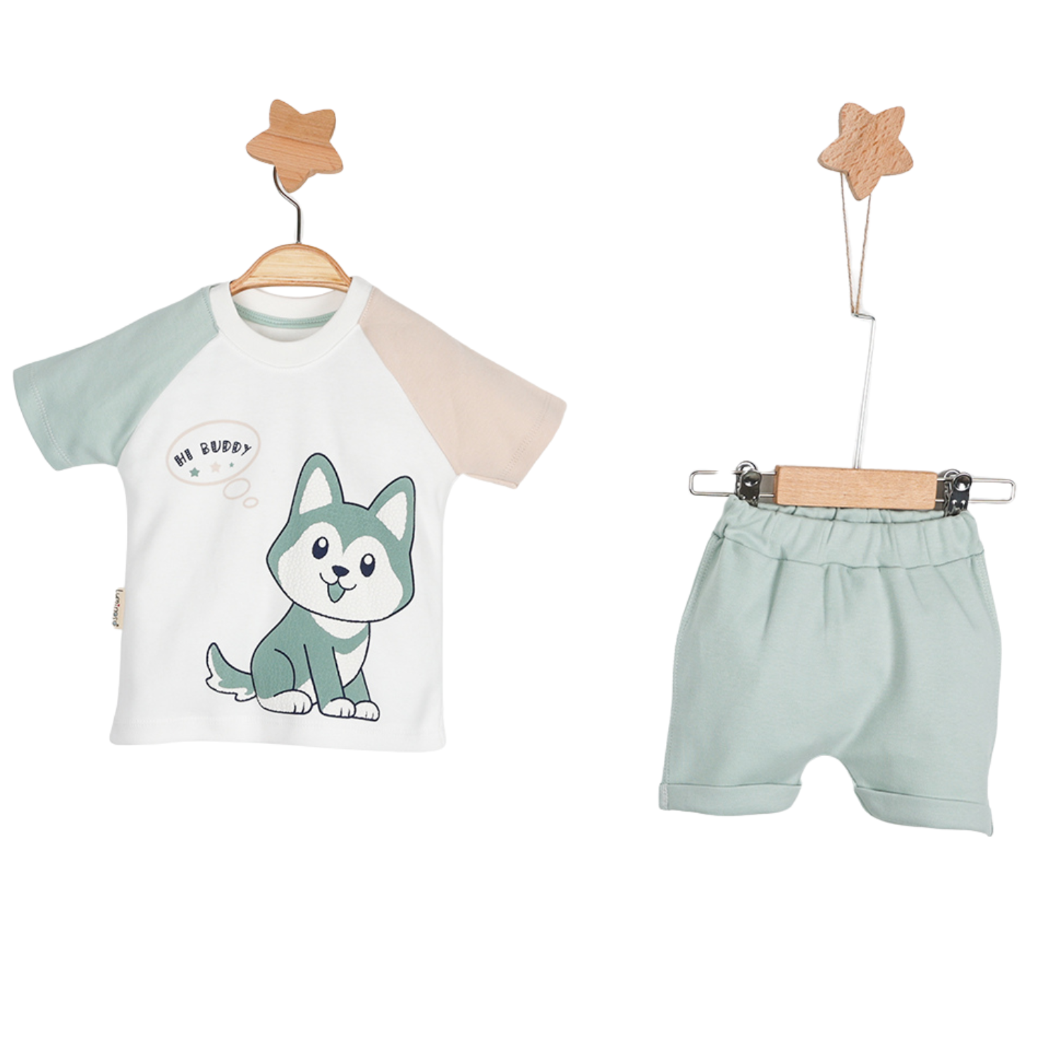Cute Dog Baby Casual Shorts Set