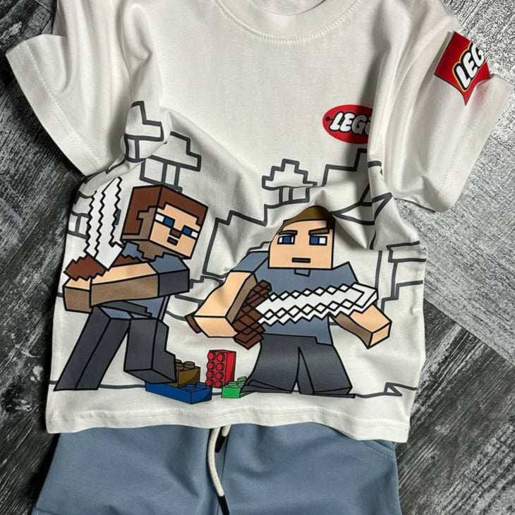 Ensemble short papa garçon
