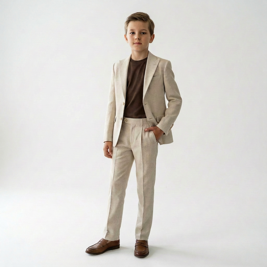 Vintage Elegance Boys Suit With Shirt