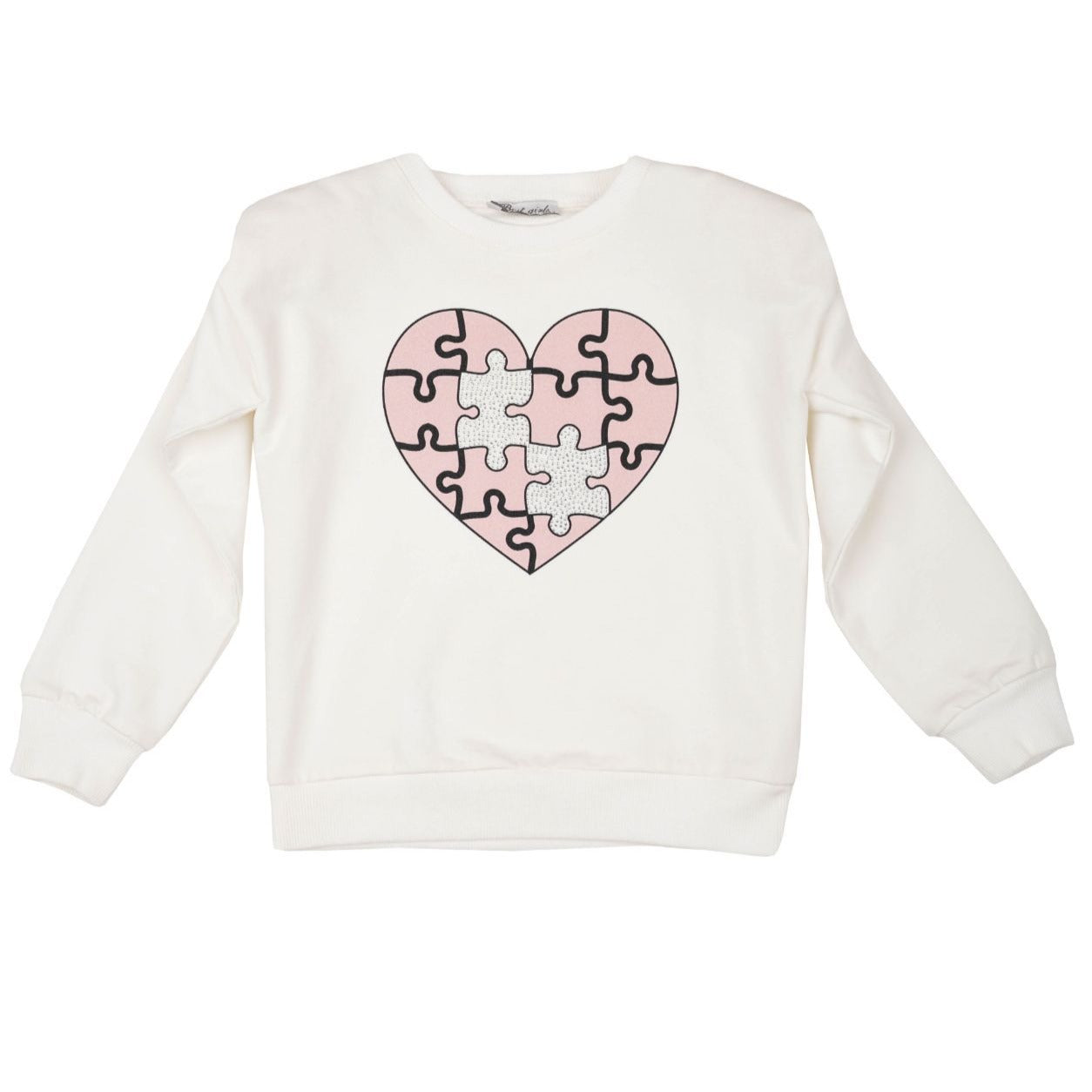 Puzzle Heart Girls Casual Set