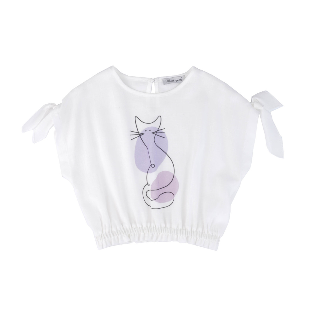 Ensemble décontracté mignon Minou pour filles