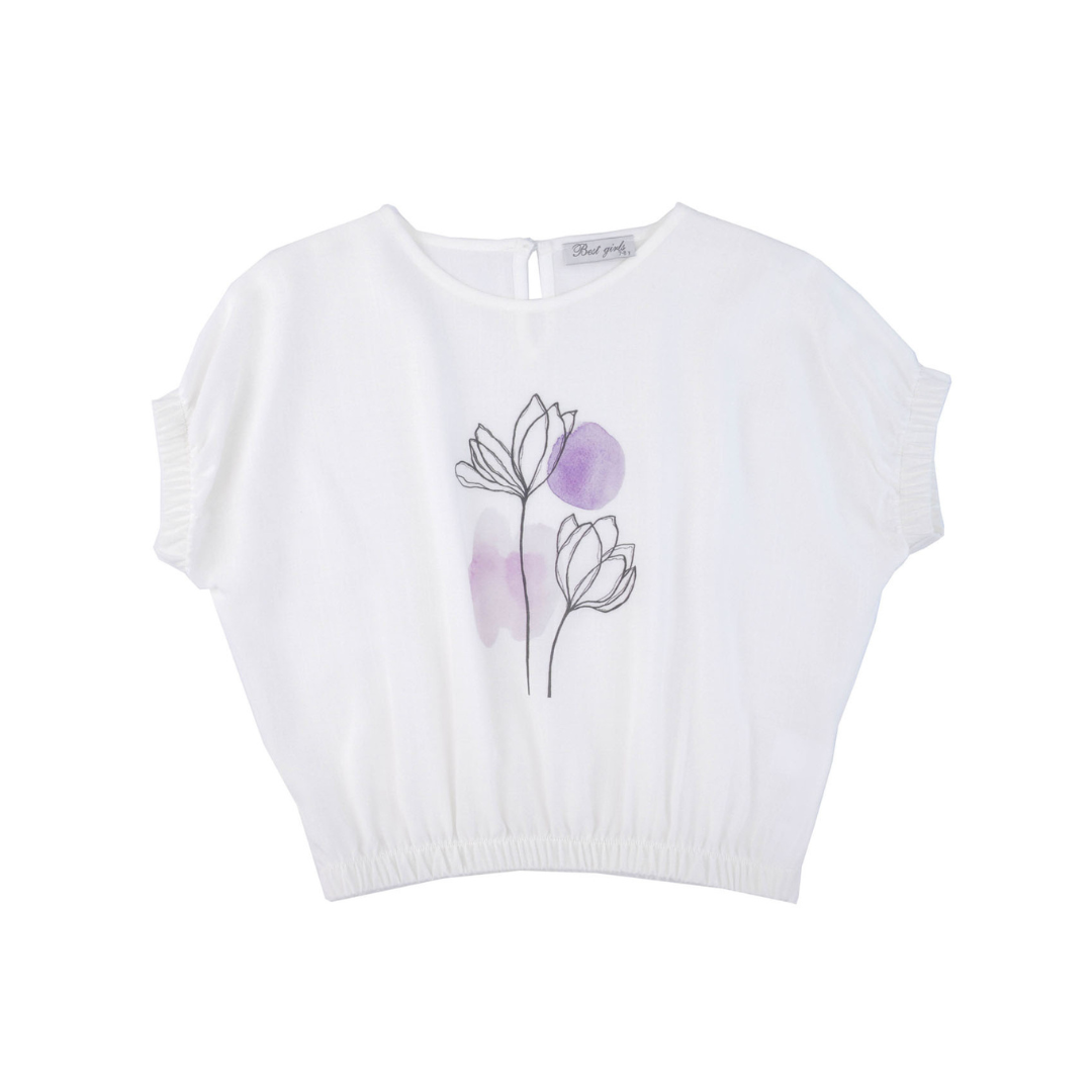 Lilac Flower Girls Casual Set