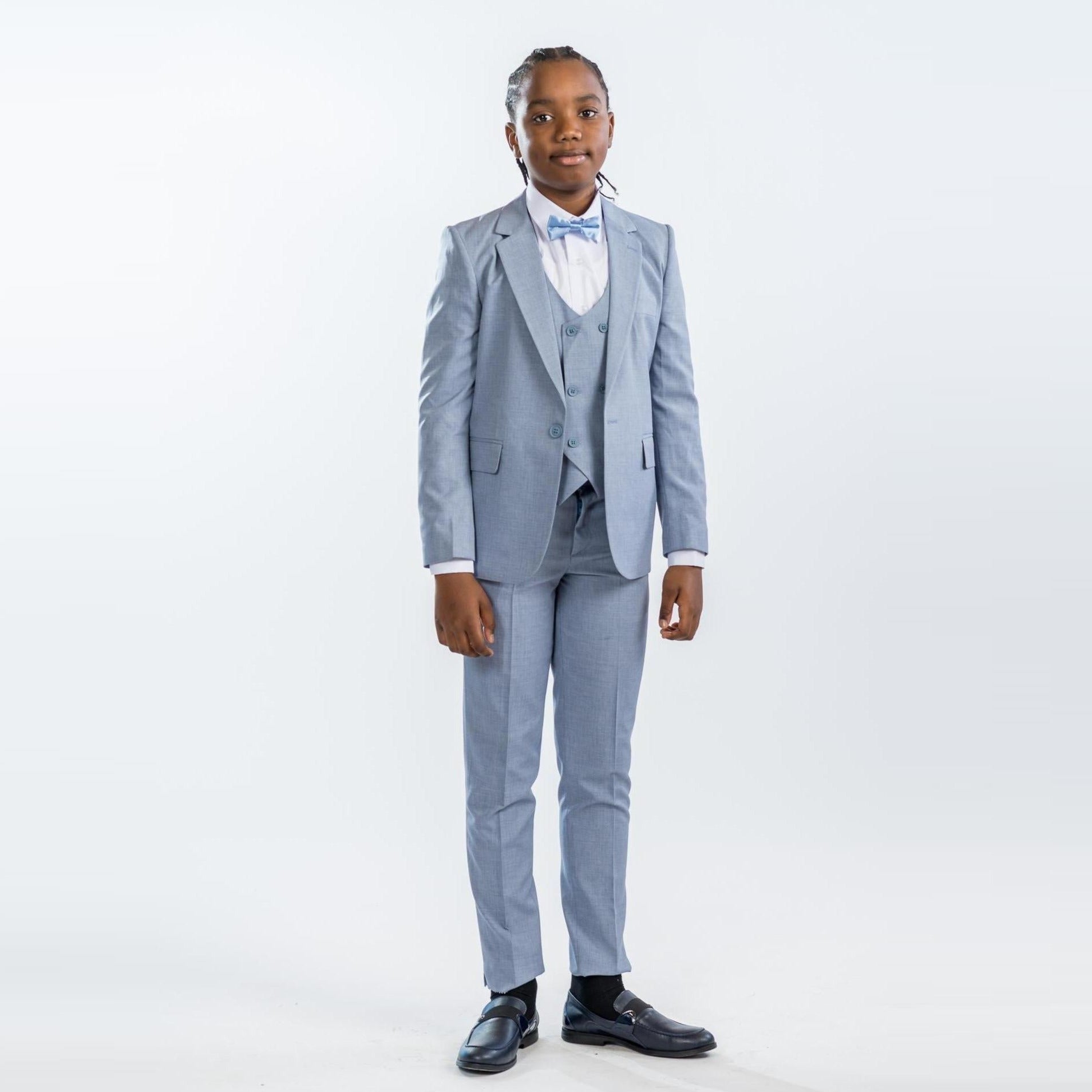 Boys Full Sleeves Suit - Light Blue
