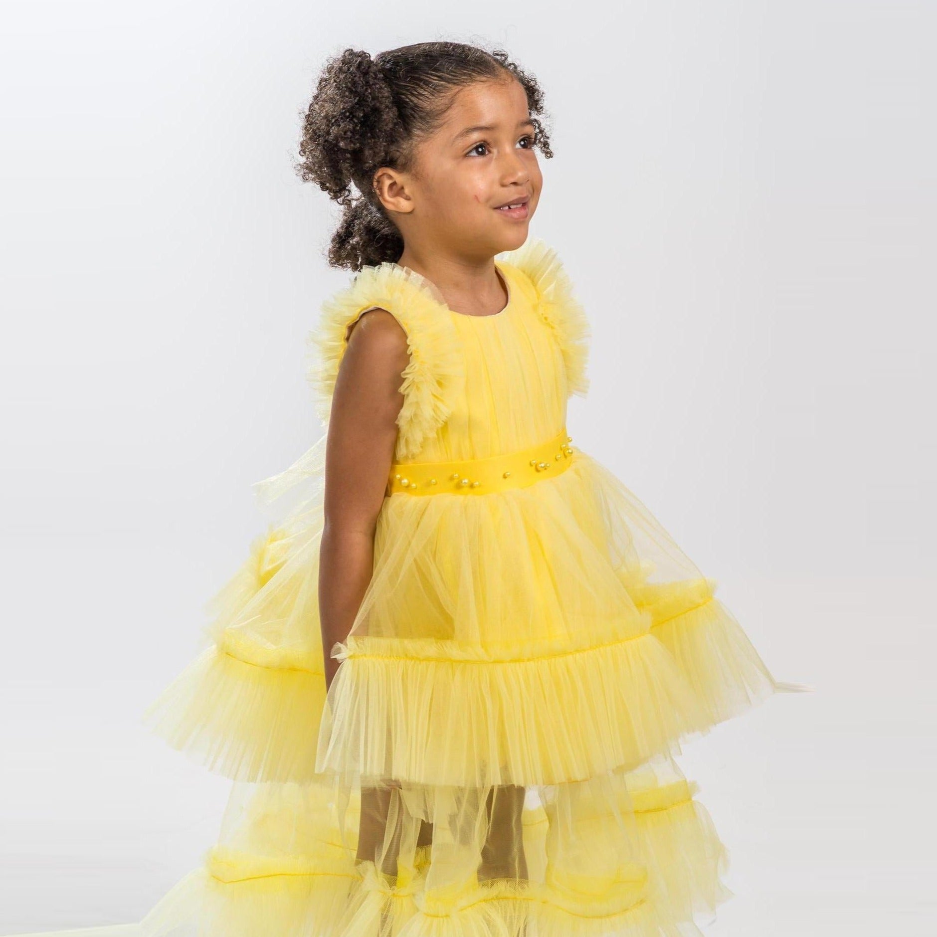 Childrens Yellow Dresses: Canary Tulle
