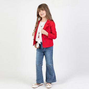 Red Wine Girls Casual Set