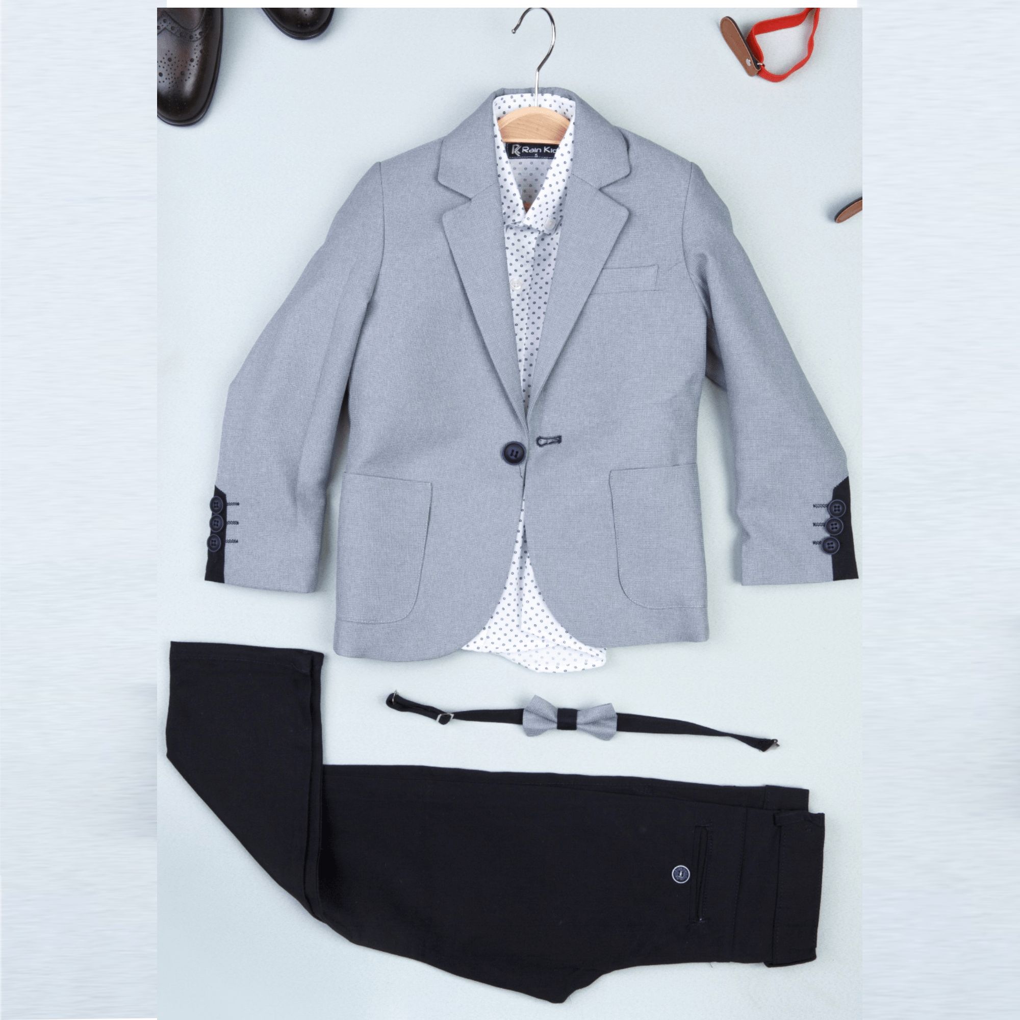 Conventional Grey Formal Boys Suit