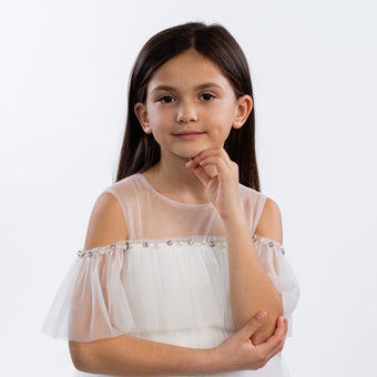 Tiana Princess Girls' White Dress