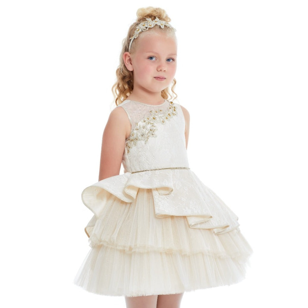 Champagne Party Girls Formal Dress