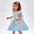 Robe de soirée bleu bébé pour filles
